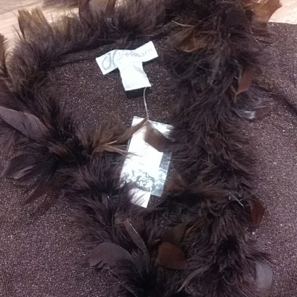 Dress barn brown shimmery cardigan - Picture 3 of 6